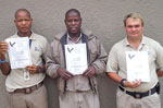 From left to right: Shepard Dube (Johannesburg Training Centre), Kenneth Meso (Johannesburg Training Centre) and Pieter Van Dyk (Pretoria Training Centre).